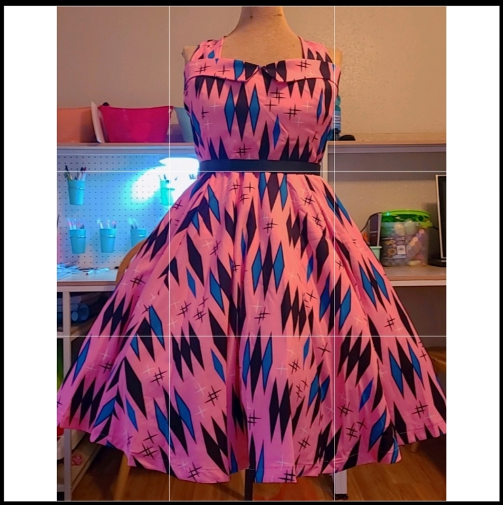 NWT Sourpuss Pin up Retro Dress L